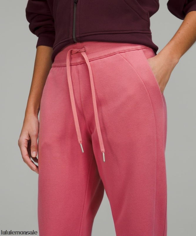 Lululemon Damen DELULU242 | Pink Blossom Scuba High-rise Jogginghose Aus Fransenfrottee